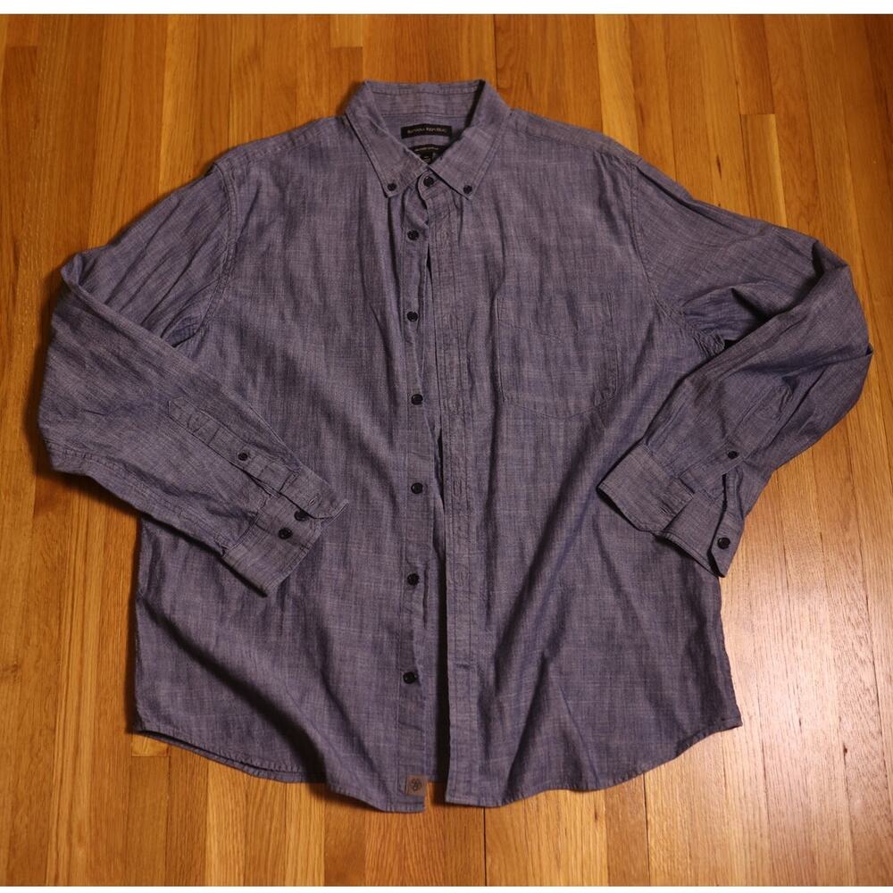 Banana republic mens untucked slim fit button down long sleeve shirt XL